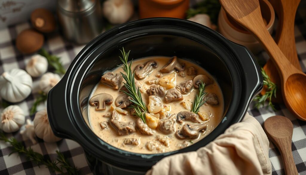 easy beef stroganoff slow cooker recipe rosemary